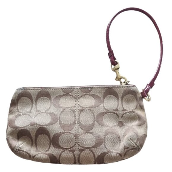 Coach beige Monogrammed Wristlet - Picture 3 of 5